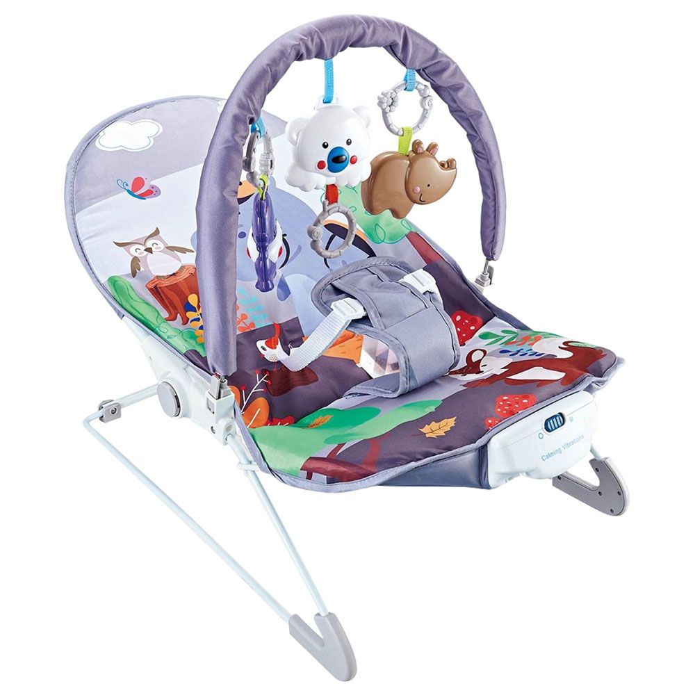 Hu Baby Animal Baby Bouncer Purple